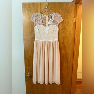 ASOS Floral Lace Short Sleeve Dress Fairycore Boho Peasant Princess Cottagecore